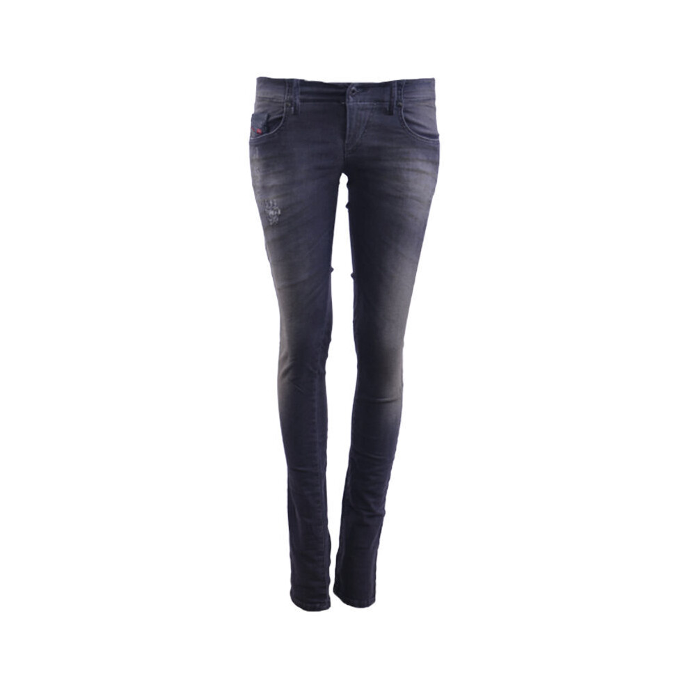 (W23 L30) DIESEL GRUPEE NE 0835B Womens Denim Jeans Sweat Jogg Stretch Slim Skinny Black