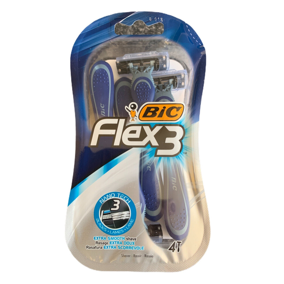 Bic Flex 3 Razors Nano Tech (4 in a pack)