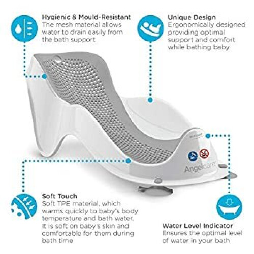 Angelcare Soft Touch Mini Bath Support in Grey 1