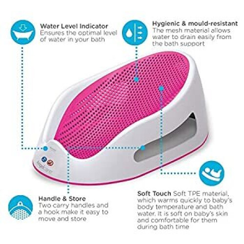 Angelcare Soft Touch Baby Bath Support - Pink 1