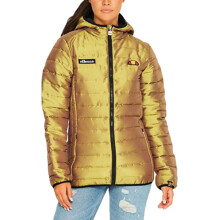 (UK10/US6/EU38) ELLESSE LEXUS SGY05671 Womens Puffer Jacket Quilted Hooded Padded Coat Gold