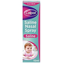 Calpol Saline Nasal Spray Natural Congestion Relief Suitable from Birth 15 ml