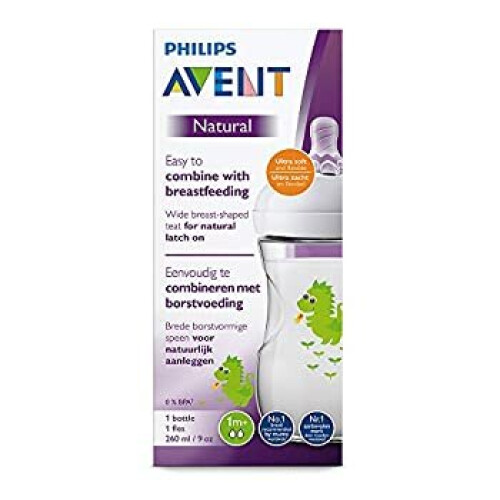 Philips Philips Avent Natural Feeding Bottle with Dragon Design 260ml â SCF070/24 2