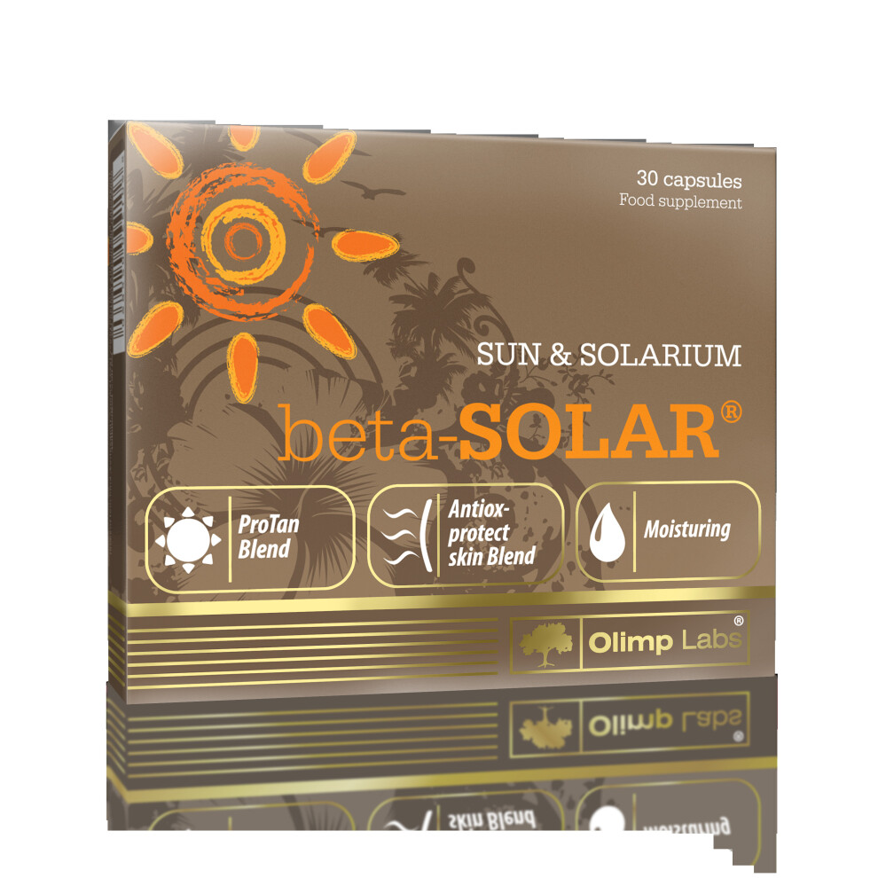 Polskie Suplementy Olimp Beta-Solar 30 Kap Beta Carotene Beautiful Skin Tan Tanning Solarium Suntan