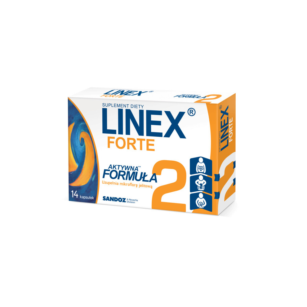 Polskie Suplementy Linex Forte 14 Caps Antybiotykoterapia Wspomaganie Mikroflory Microflora Sandoz