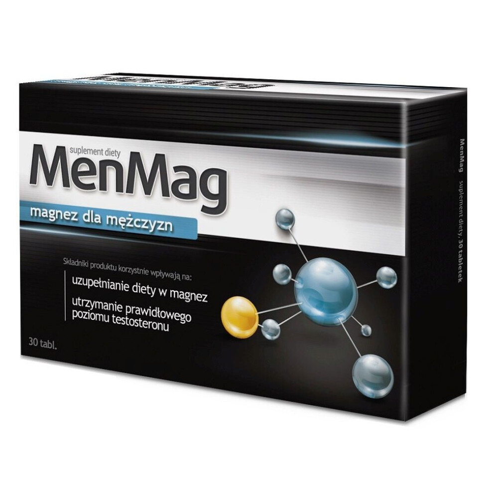 Polskie Suplementy Men's Mag 30 Tabs Magnesium Vitamins For Magnez B6 Witaminy Dla M??Czyzn Olimp