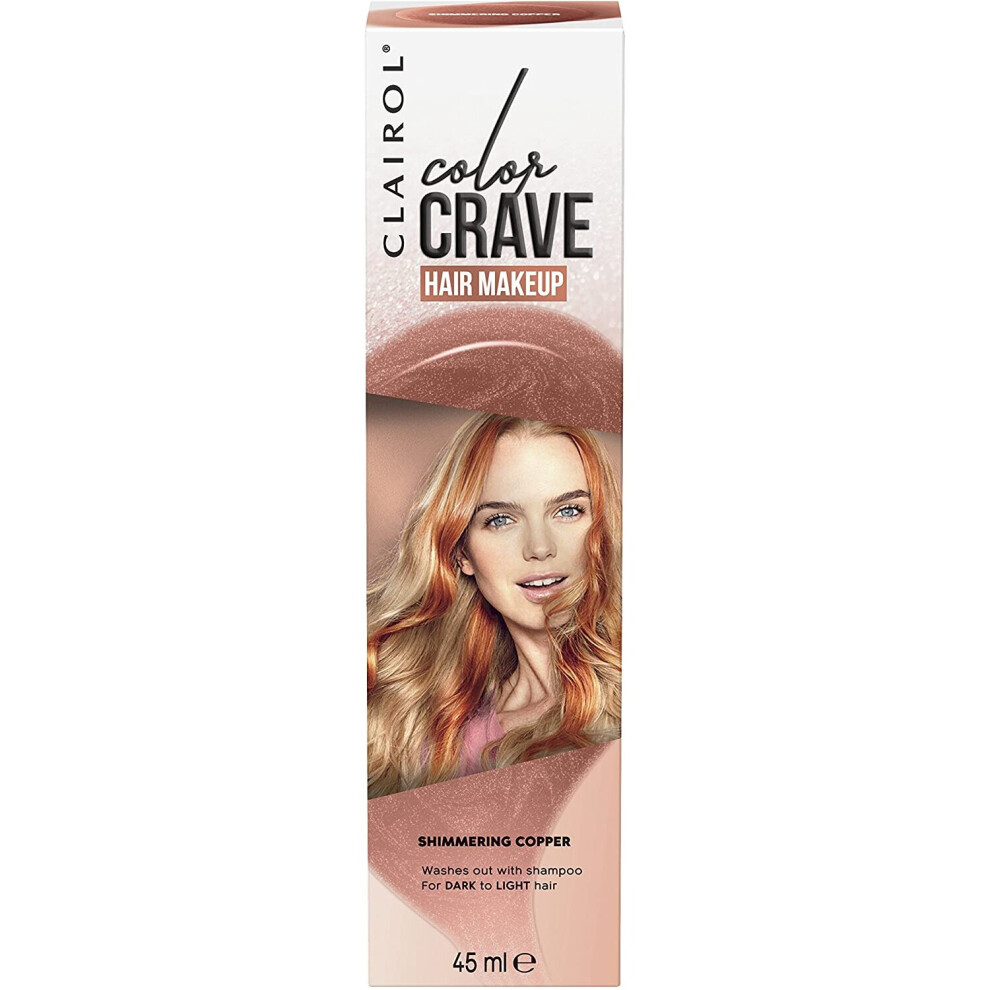 Clairol Color Crave Hair Make Up Washes Out with Shampoo 45ml Shimmering Copper