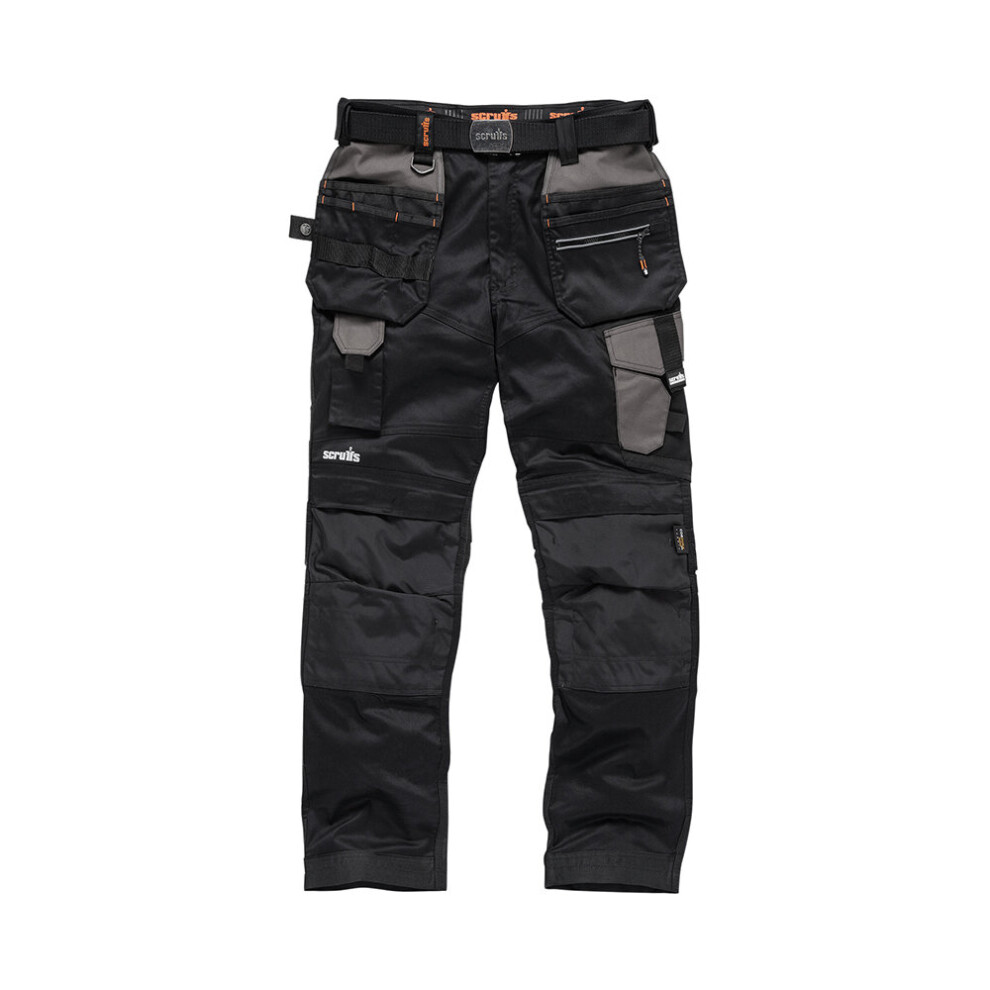 (34R, Black) Mens Safety & Workwear Pro Flex Holster Trousers Black