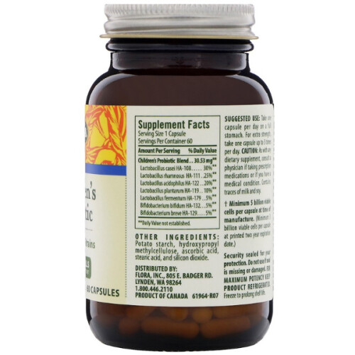Flora, Børnes Probiotik, 60 Kapsler 1