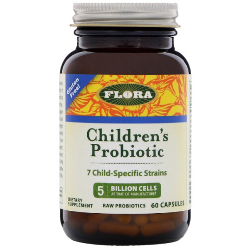 Flora, Børnes Probiotik, 60 Kapsler