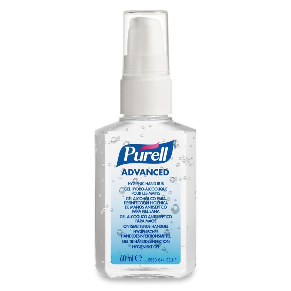 Purell Purell® Advanced Hygienic Hand Rub Sanitiser 60Ml Portable Pump Bottle