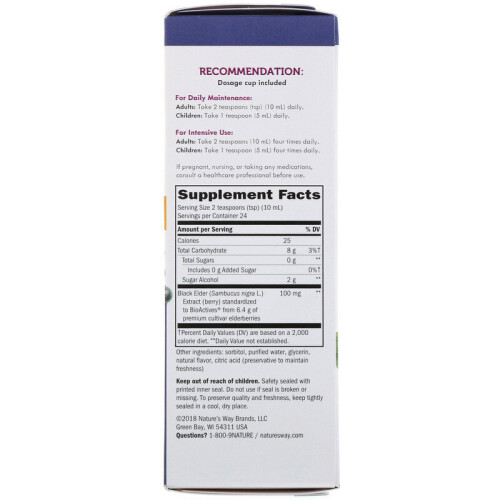 Φύση Δρόμος, Σάμπουκας, Τraditional Immune Συρό, Σφενδάμι, 8 fl oz (240 ml) 1