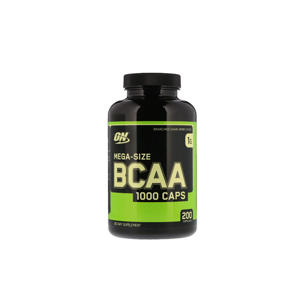 Optimum Nutrition, BCAA 1000 Caps, Mega-Size, 1 g, 200 Capsules