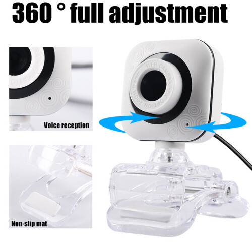 480P USB 2.0 Webcam Computer Web Cam Camera With Mic For Laptop Desktop 2