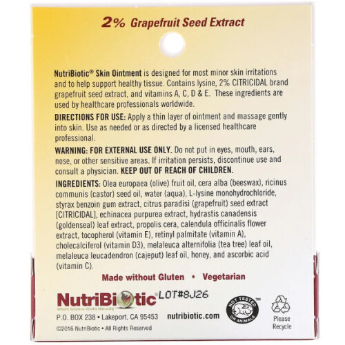 NutriBiotic, Δερματική Κρέμα, 2% Grapefruit Σπόροι Εξόχωμα με Λυσίνη, 0.5 fl oz (15 ml) 1