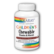 Solaray, Kinder Vitamine und Mineralien-Chewable, natürlicher Schwarzbirne, 120 Chewing-Gummies
