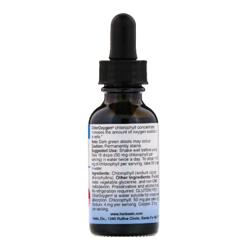 Herbs Etc., ChlorOxygen, Chlorofyllkoncentrat, Original, Alkoholfri, 1 fl oz (30 ml) 1