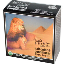 Light Mountain, Organic Hair Color & Conditioner, Dark Brown, 113g