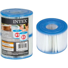 Intex Hot Tub Pure Spa Filter Cartridge Replacement, Pack of 2 - White
