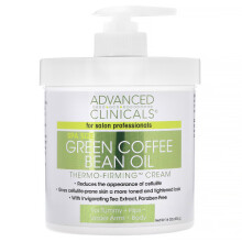 Advanced Clinicals, Grünes Kaffeebohnenöl, Thermofestigende Creme, 16 oz