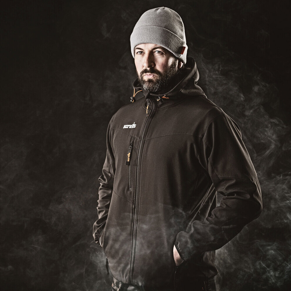 (2XL) Mens Safety & Workwear Worker Softshell Black