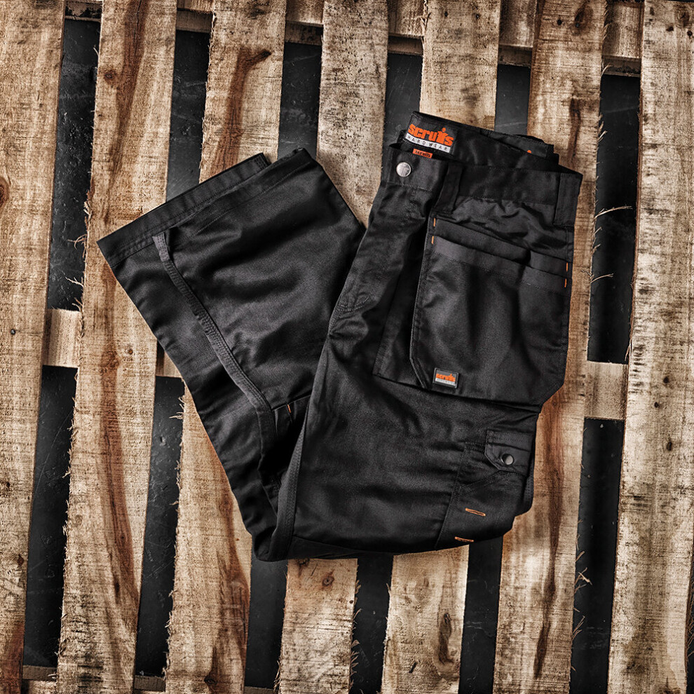 (38S, Black) Mens Safety & Workwear Worker Plus Trouser