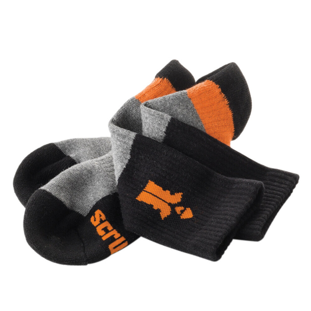 Scruffs (Size 7 - 9.5 / 41 - 44) Mens Safety & Workwear Trade Socks 3Pk