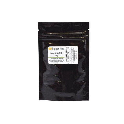 Malic Acid 50g Resealable Pack / Pouch - Homebrew