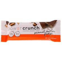 BNRG, Bară de Proteine Power Crunch, Fudge cu Măcini, 12 Baruri, 1.4 oz (40 g) Fiecare