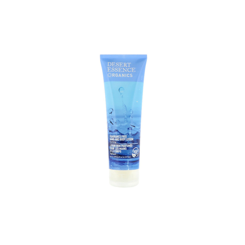 Desert Essence , Organics, Hand And Body Lotion, Fragrance Free, 237Ml