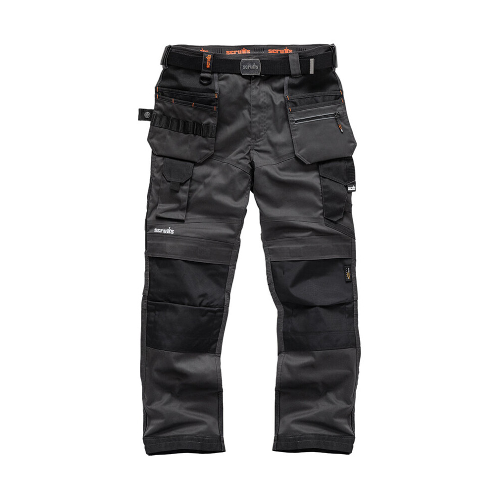 Scruffs (34L, Graphite) Mens Safety & Workwear Pro Flex Holster Trousers Black
