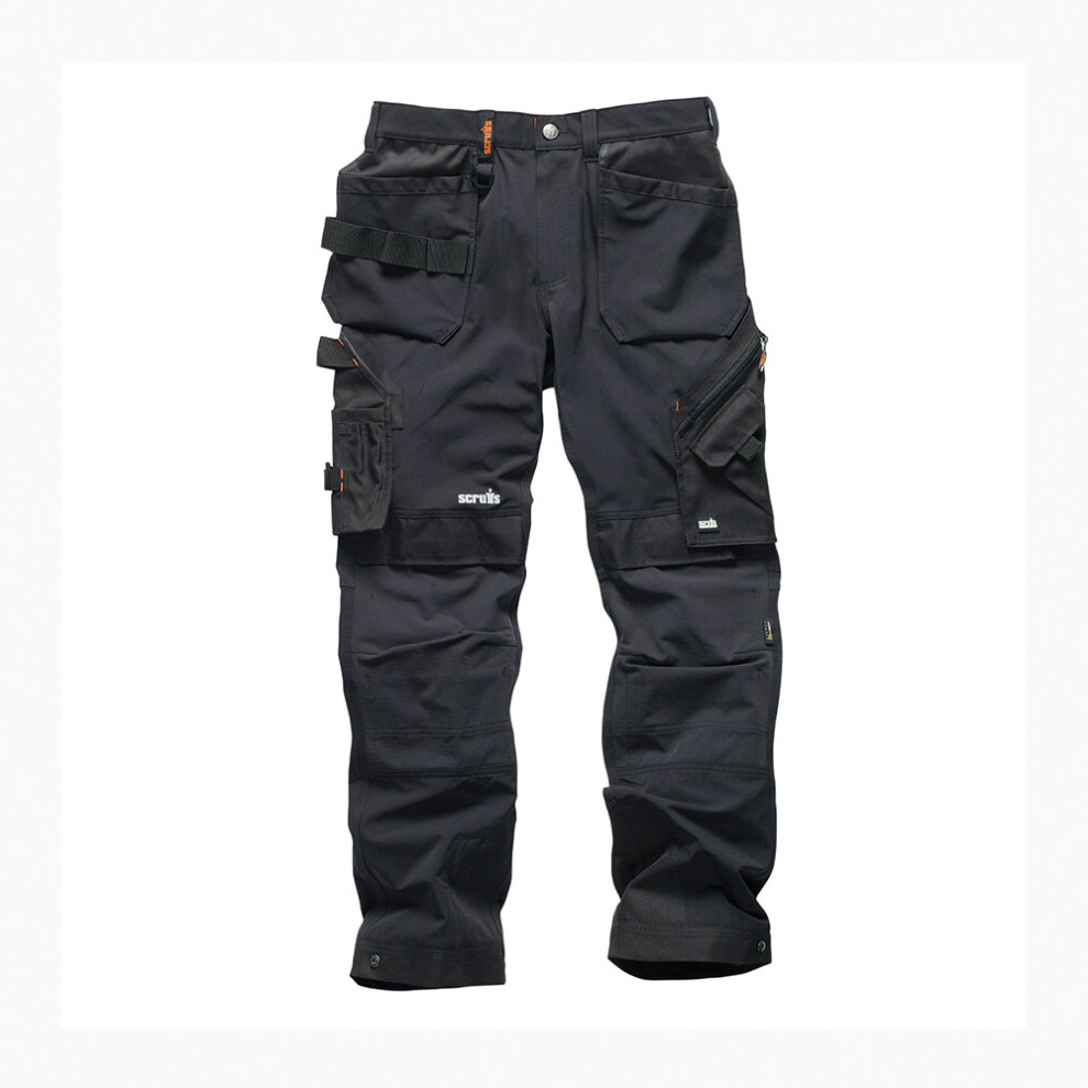 (34R) Mens Safety & Workwear Pro Flex Plus Holster Trousers Black