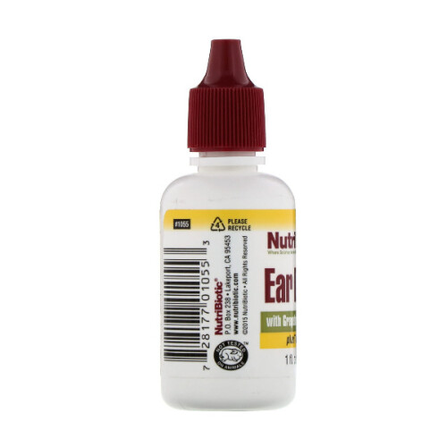 NutriBiotic, Oor Druppels met Grapefruitzaad Extract Plus Teeboomolie, 1 fl oz (30 ml) 2