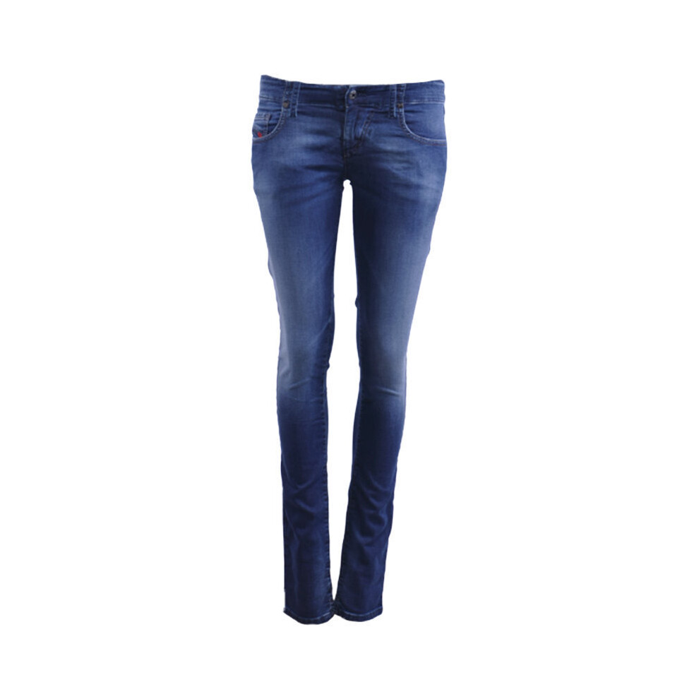 (W23 L31) DIESEL GRUPEE NE 0674Y Womens Denim Jogg Jeans Slim Fit Skinny Blue Sweat Pant