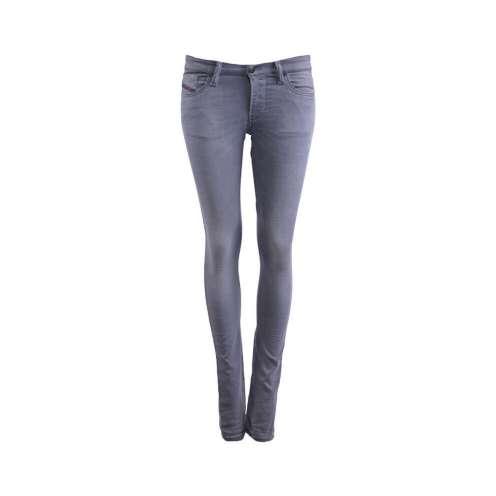 Diesel (W25 L31) Skinzee Ne 0674H Womens Denim Jogg Jeans Super Slim Fit Skinny Sweat Pant Grey