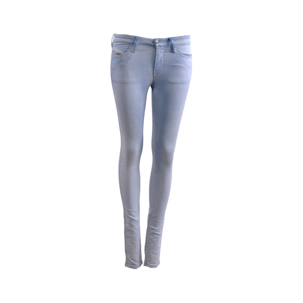 Diesel (W25 L30) Skinzee Ne 0681C Womens Denim Jogg Jeans Super Slim Fit Skinny Sweat Pant Blue