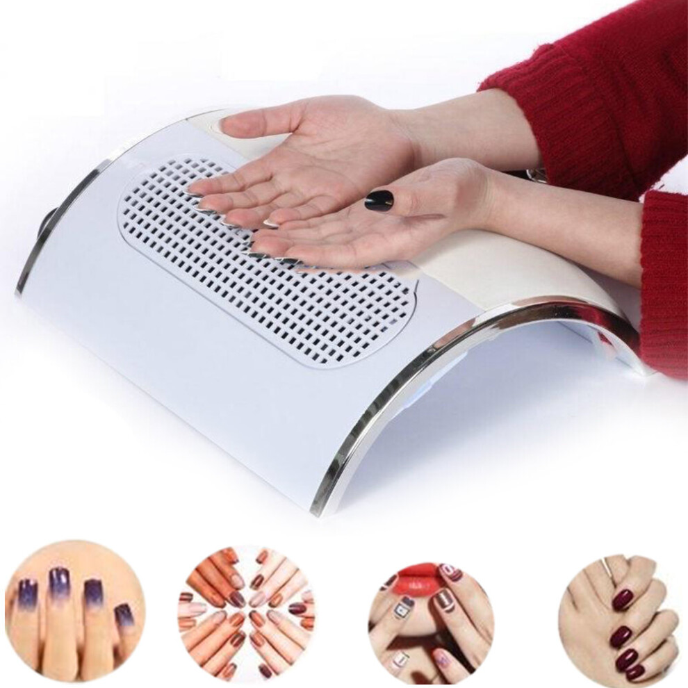 3 Fans Nail Vacuum Cleaner Manicure Dust Collector Suction Fingernail