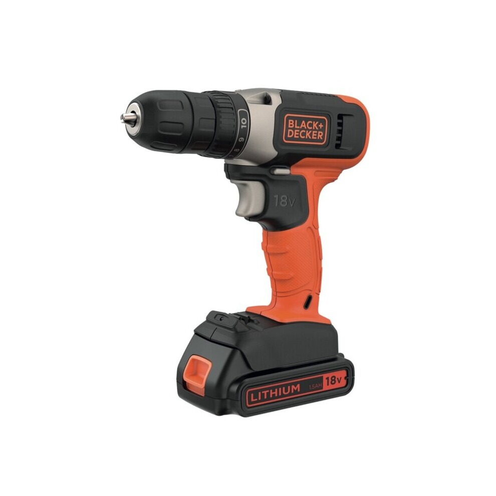 + Decker & Decker Cordless Drill Driver 18V Bcd001c1 Black