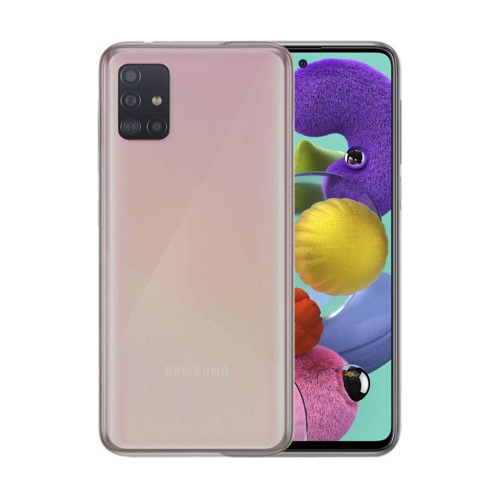 Case For Samsung Galaxy A51 Transparent Silicone Gel Cover Clear 804050318012
