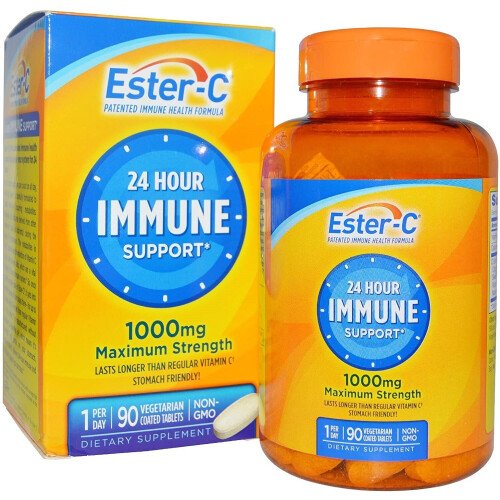 EsterC, 24 Ωρα Ιμουνό Υποστήριξη, 1,000 mg, 90 Βεγεταριαν Κραγιόν Τάμπλες 2