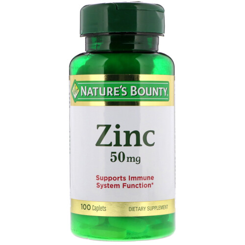 Nature's Bounty, Zink, 50 mg, 100 Tablets 1