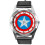 Captain America Quartz Watch Marvel Real Leather Band   Black 1