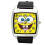 Sponge Bob Square Pants Quartz Squarewatch Leather Band   Black 1