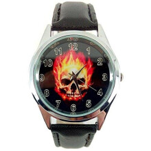 Ghost Rider Genuine Leather Quartz Wrist Watch