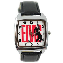 Elvis Presley Design Genuine Leather Quartz Wrist Watch
