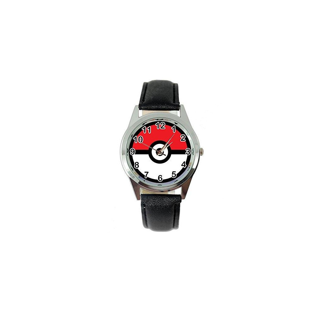 Pokemon Quartz Watch Black Leather Band