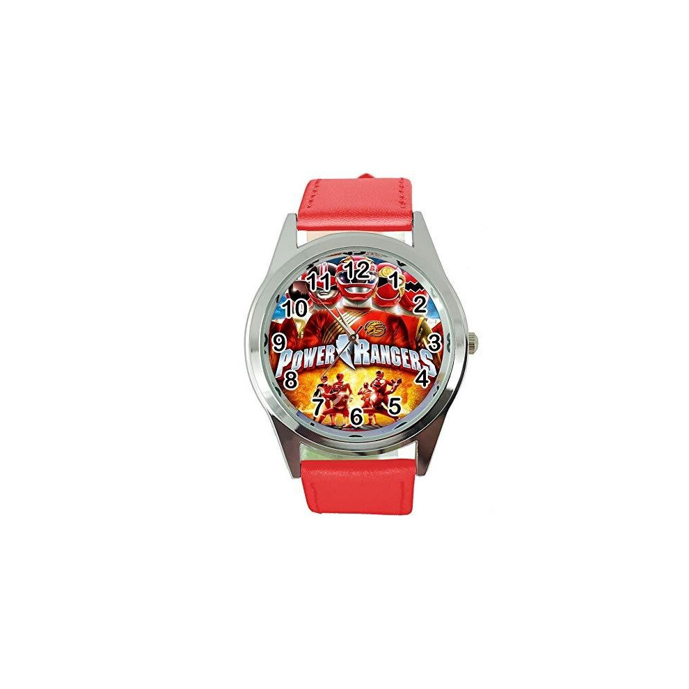 Power Rangers Quartz Watch With Red Leather Band