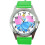 Cinderella Quartz Watch Green Leather Band 1