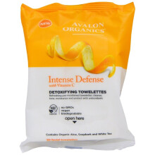Avalon Organics, Detoxifying Towelettes, 30 Facial Towelettes