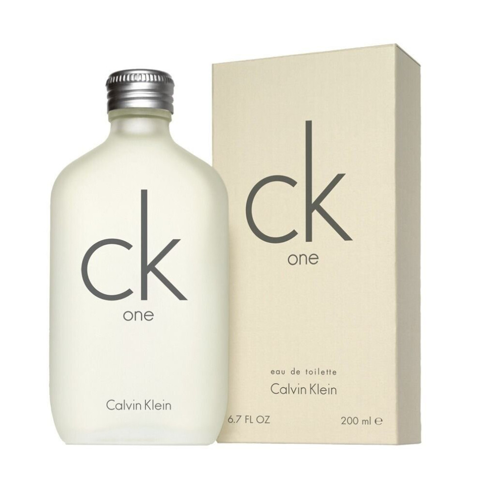 Calvin Klein CK One 200ml Eau de Toilette Spray - Unisex Fresh, Clean Citrus-Woody Scent